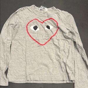 Commended garçons play long sleeve t shirt with large heart